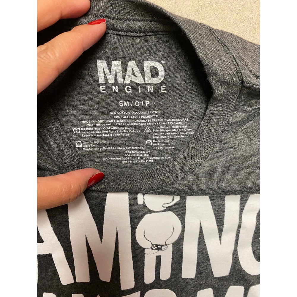 Mad Engine Gaming Makes Me Happy Graphic T-Shirt Mens Small Charcoal Heather - Picture 3 of 4